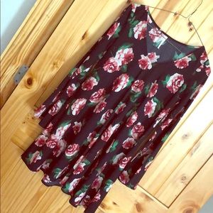 Lulu’s Watercolor Floral Mini with Bell Sleeves